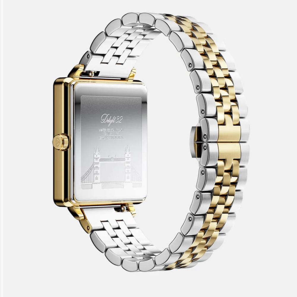 NWT/NIB Waldor & Co. ladies “Delight 32 Chelsea” 22 carat gold-plated SS watch - Picture 6 of 13